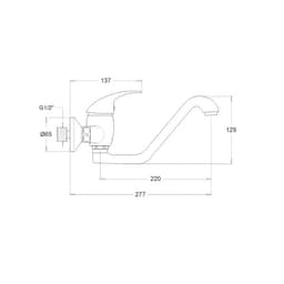 יועם 5522, ברז מהקיר, פייה ארוכה גבוה